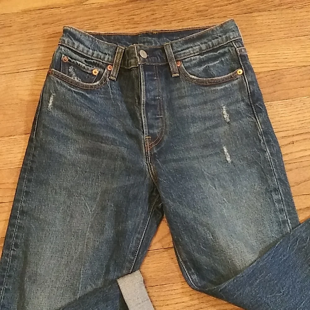 Levi's denim jeans.
